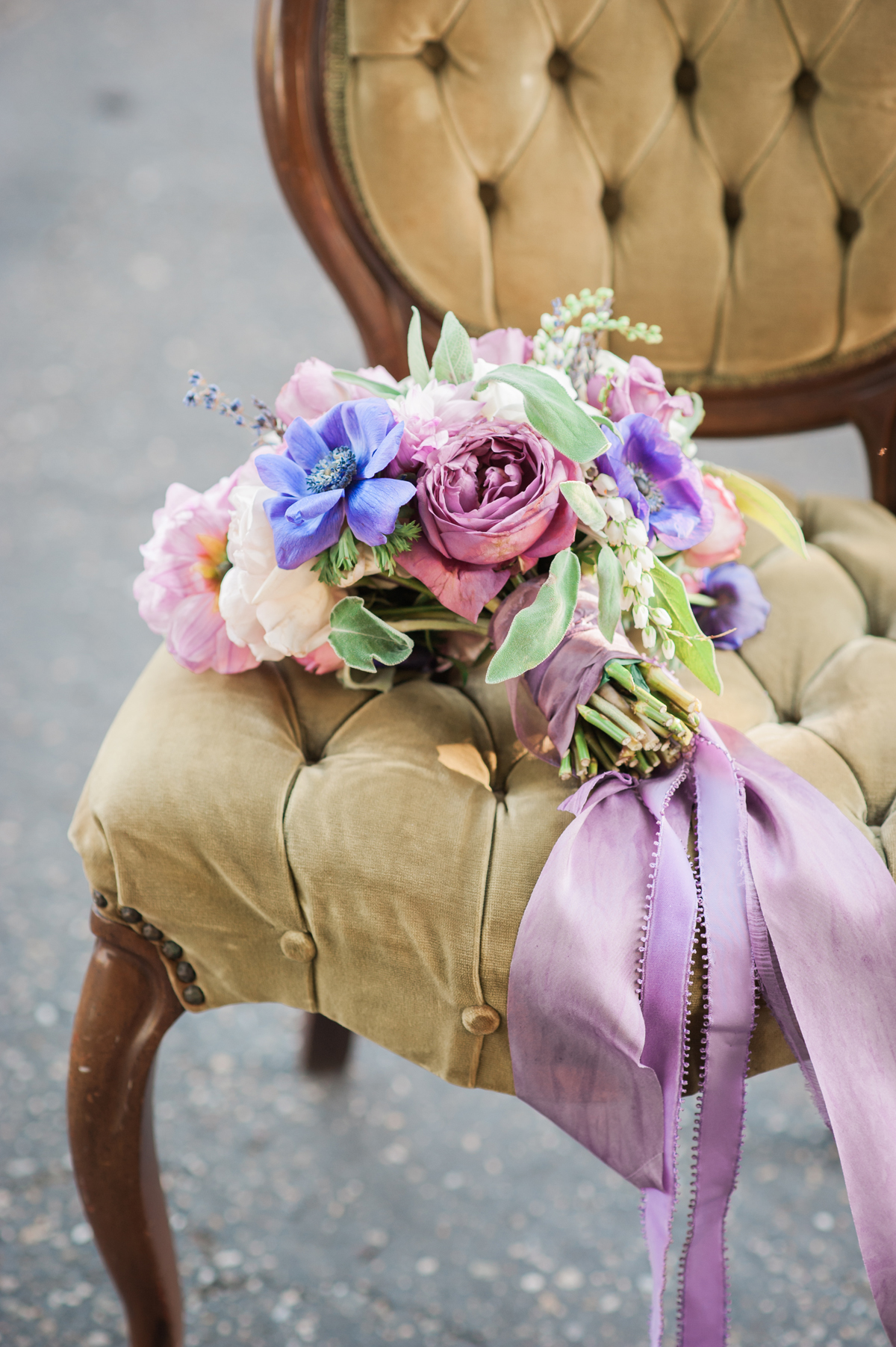 Bouquet with Lavender Ribbon