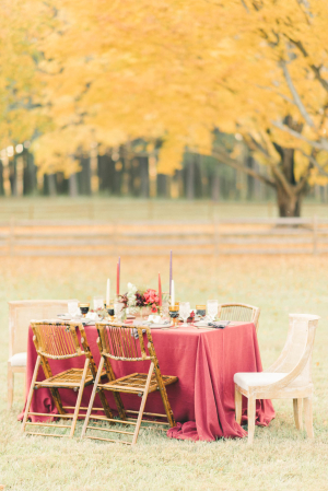 Burgundy Wedding Table