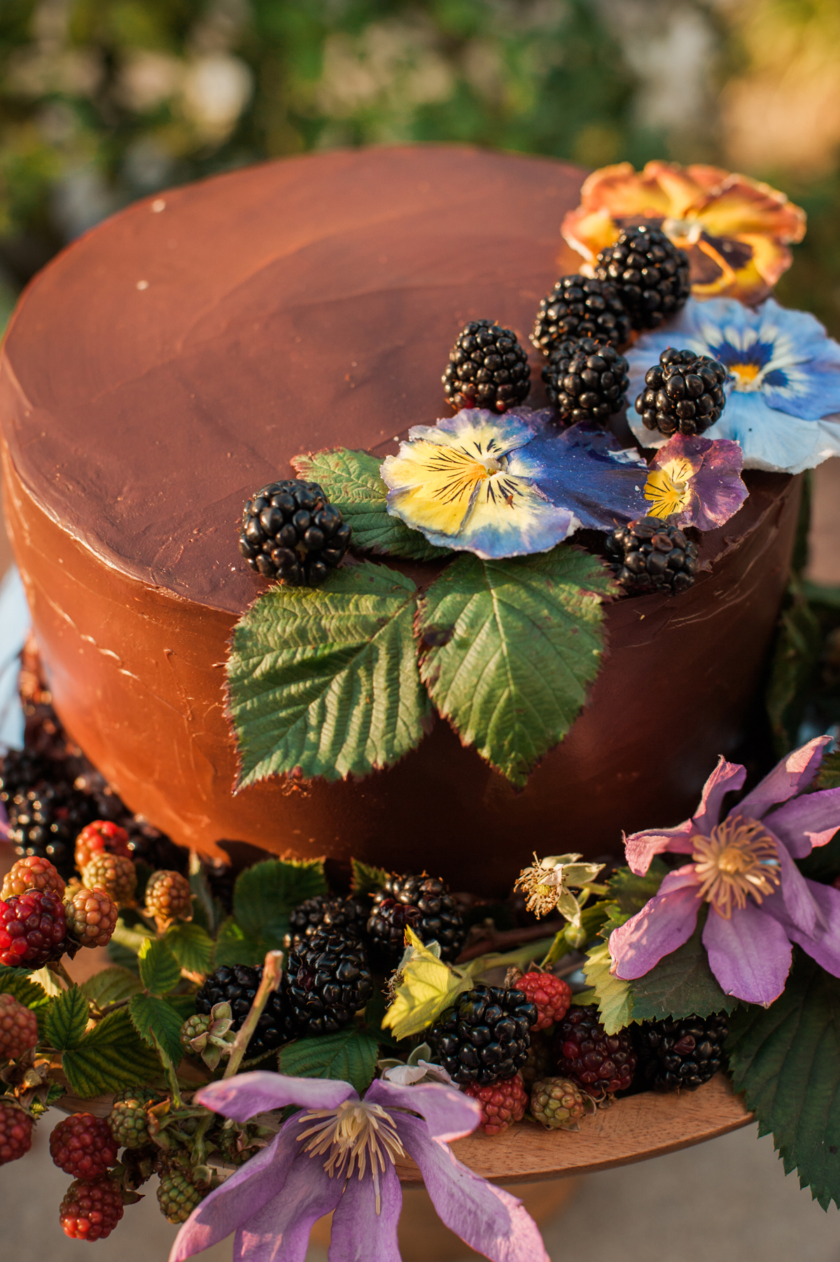 Cake with Edible Flowers
