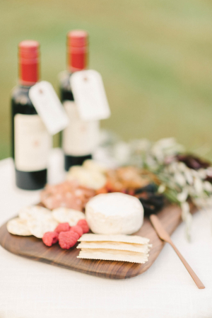Cheese and Wine Platter at Wedding