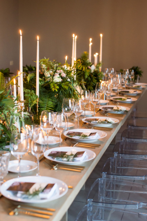 Romantic Wedding Table with Greenery