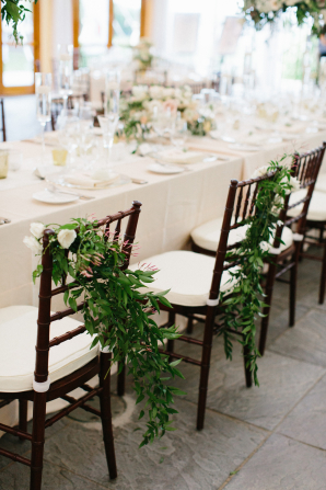 Bride and Groom Chairs with Greenery