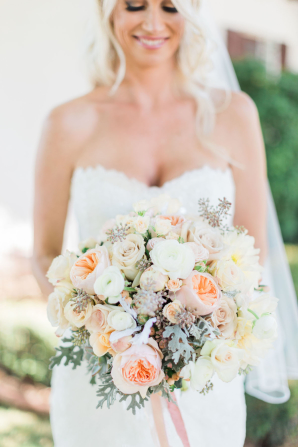 Bride with Pastel Bouquet