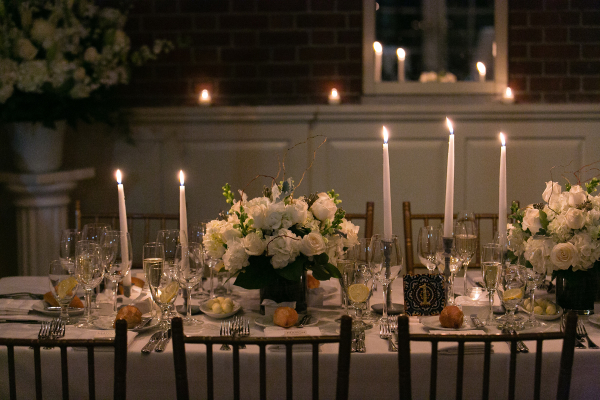 Candlelight Wedding with Ivory Flowers