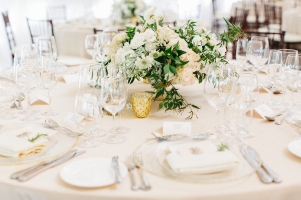 Centerpiece in Blush and Green