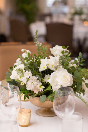 Green Ivory and Gold Centerpiece