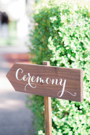 Hand Lettered Ceremony Sign