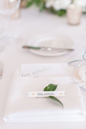 Place Card with Greenery