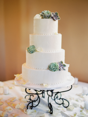 Wedding Cake with Succulents