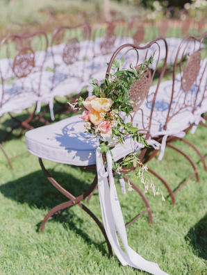 Wrought Iron Chairs at Wedding Ceremony
