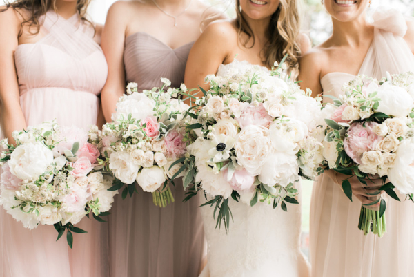 Mauve and Pink Bridesmaids Dresses