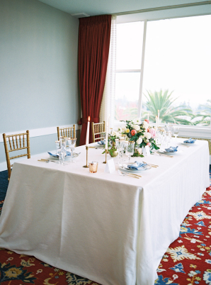 Red Pink and Blue Wedding Reception