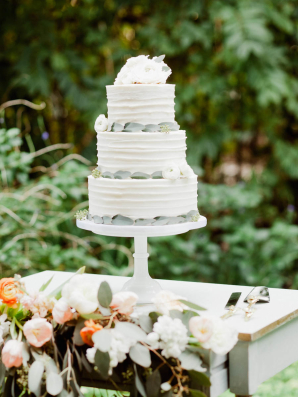 Wedding Cake with Greenery