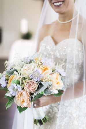 Bride Bouquet with Pastel Flowers