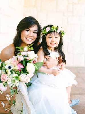 Bride with Flower Girl