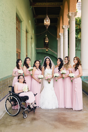 Bridesmaids in Pink Dresses1
