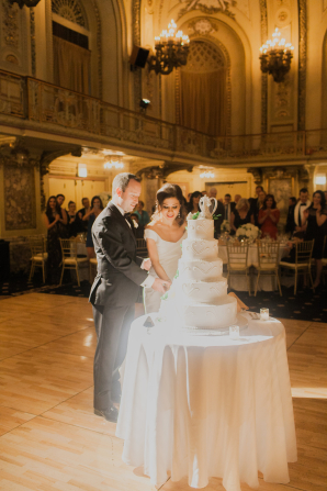 Cake Cutting for Ballroom Wedding