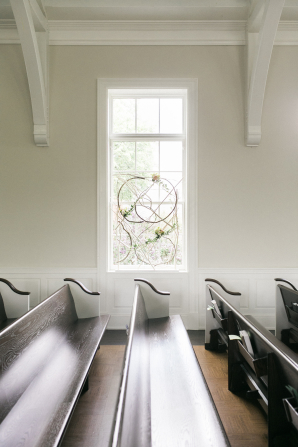 Window Decor in Chapel for Wedding