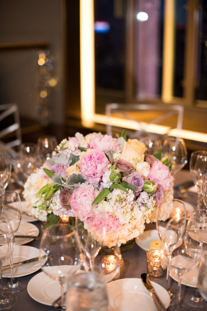 Lavender and Pink Centerpiece