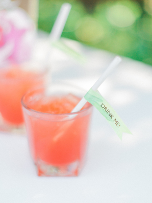 Watercolor Drink Flags