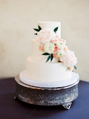 Wedding Cake with Cascading Roses