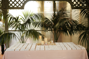 Escort Card Table with Trees