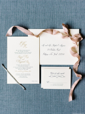 Gold and Black Traditional Wedding Invitations