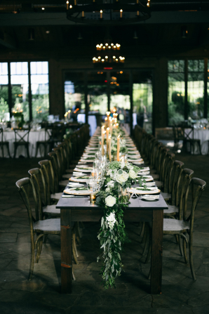 Wood Farmhouse Tables at Wedding1