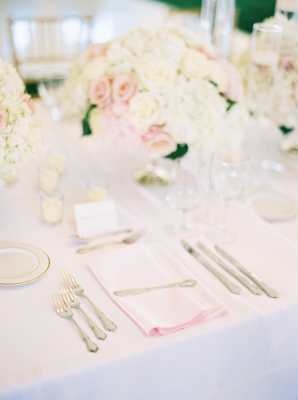 Blush and White Wedding Reception
