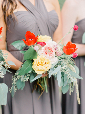 Colorful Bridesmaid Bouquets