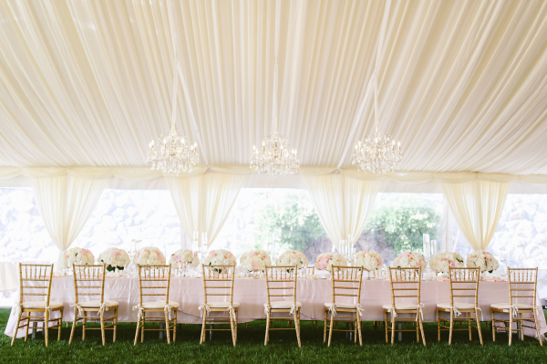 Tent Reception with Estate Table