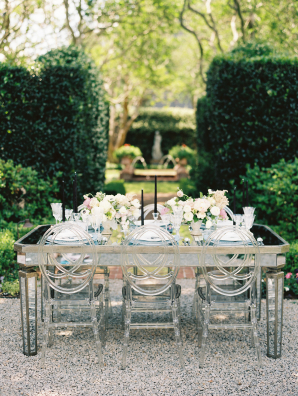 Wedding Table with Mirror Top