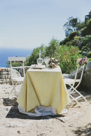 Wedding Table Over Mediterranean
