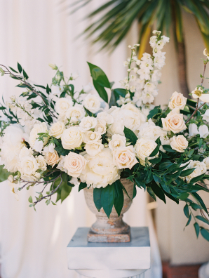 Ivory Peony and Garden Rose Wedding Flowers