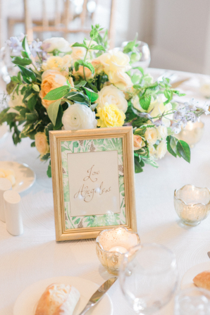 Peach Green and Gold Wedding