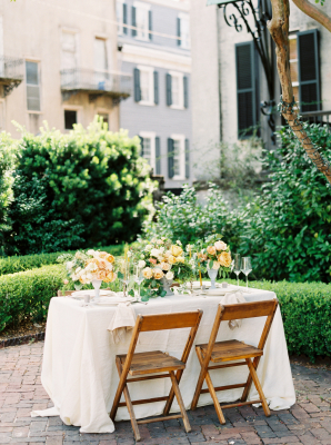 Yellow Garden Wedding Table