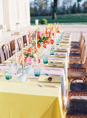 Yellow and Pink Reception