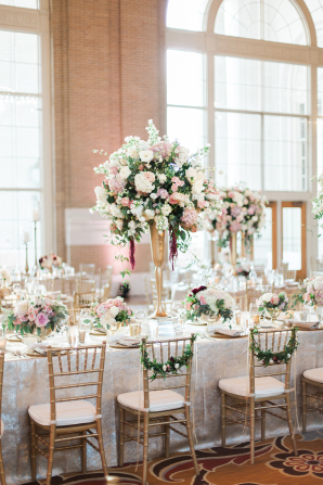Ballroom Wedding in Pink and Gold