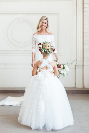 Flower Girl with Tulle Dress