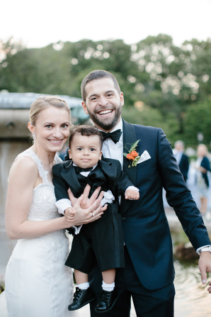 Bride and Groom with Ring Bearer