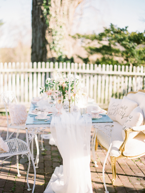 Wedding Table with Silk Runner