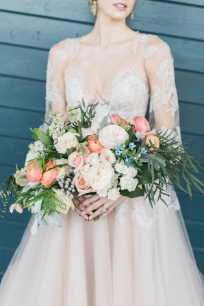 Blush and Coral Bouquet