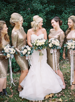 Fall Gold Bridesmaids Dresses