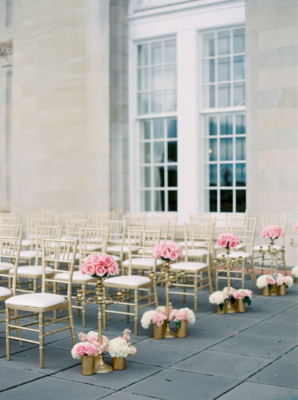 Pink and Gold Wedding Ceremony