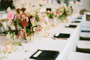 Black Pink and Berry Wedding Reception