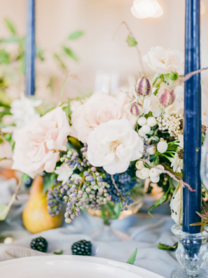 Blue and Blush Wedding Table
