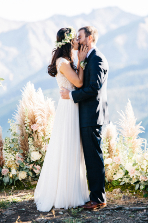 Bride and Groom Mountain Wedding
