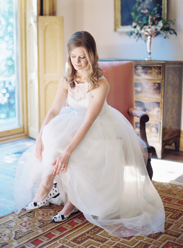 Bride in Dog Flats