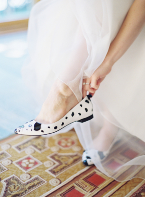 Bride in Kate Spade Dog Shoes