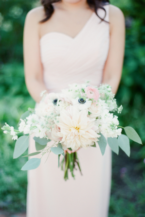 Bridesmaid Bouquet of Blush Flowers